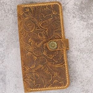 Leather iPhone wallet case for iPhone 13 mini